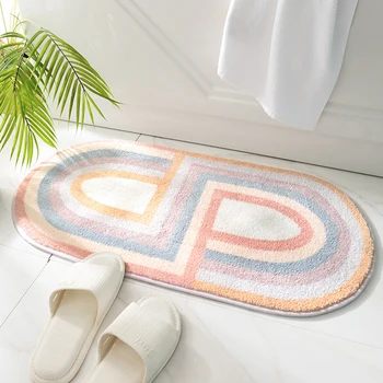 

New Nordic Bath Mat Bathroom Carpet Non Slip Entrance Floor Mat Doormat Kitchen Absorption Rugs Tapete Para Sala Home Decoration