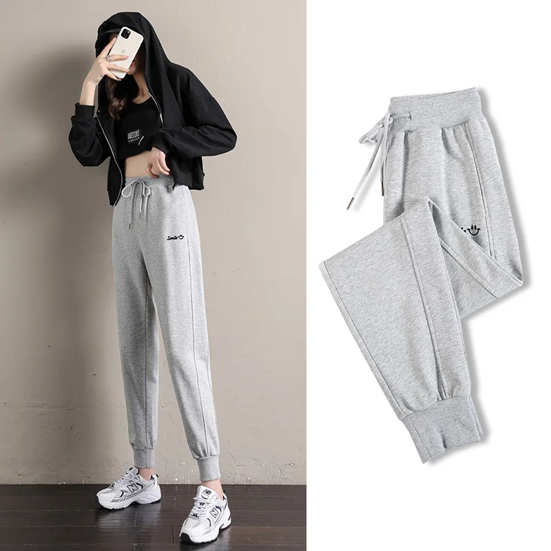 Women's Harem Pants Sports Sweatpants Women's Tracksuit Oversize  Joggers Embroidery Harajuku Korean Fashion Trousers for Female new color of flame 3d printed men s tracksuit hoodie pants set oversize street style pullover trousers suits mens clothes