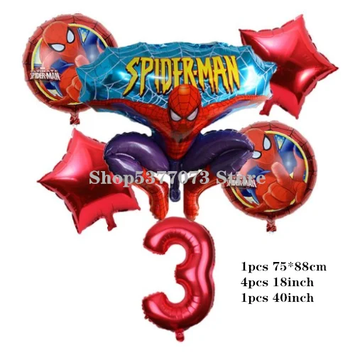 6 шт. супергероев шар детский день рождения предлагает 40 дюймов 1 2 3 4 5 6 7 8 9 цифровой Воздушный Шар Детские игрушки День рождения де