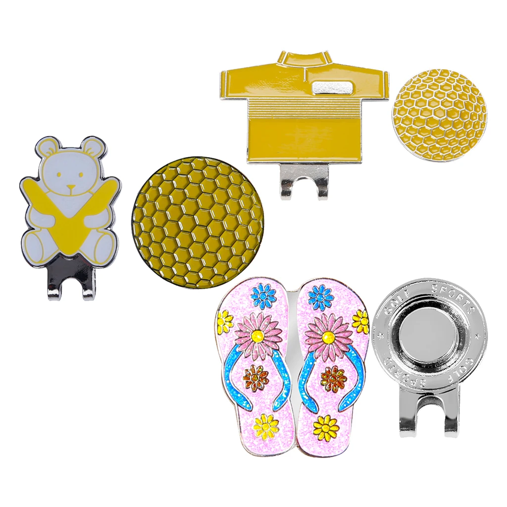 3PCS Golf Hat Clips with Detachable Magnetic Golf Ball(Golf Shirt Design & Bear Style & Slipper Style) 3PCS Golf Hat Clips with Detachable Magnetic Golf Ball(Golf Shirt Design & Bear Style & Slipper Style)