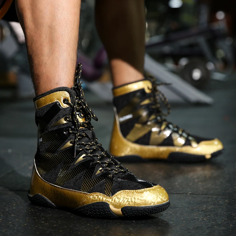 Zapatos profesionales de lucha libre para hombre, zapatillas de doradas antideslizantes, transpirables y cómodas, 39 47 talla grande, novedad|Zapatillas de lucha libre| - AliExpress