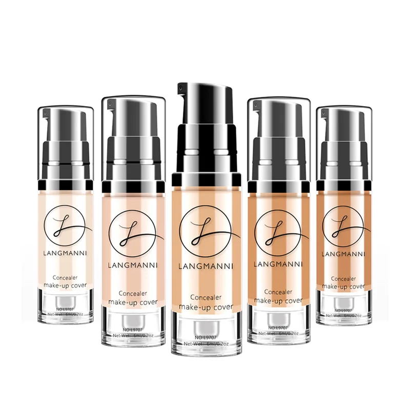 Профессиональный жидкий консилер с полным покрытием макияж 6 мл крем для темных