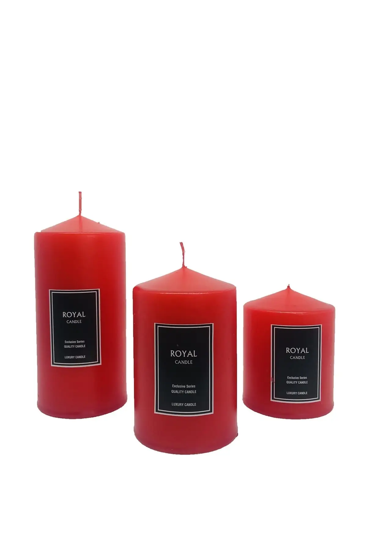 

Cylinder Candle Super 3 Piece Set Red Diameter 6 Cm Height 6-9-12 Cm Romantic Gift Products Christmas Marriage Fragrant