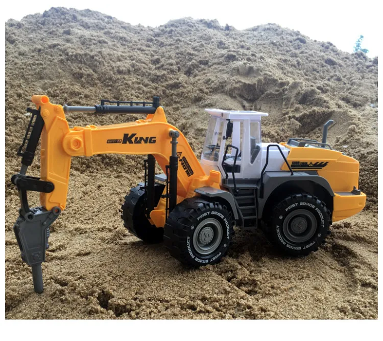 For Drill Bit Pulverizer Toy Drilling Machine Alloy Drilling Rig Car Machine Small Dig Model Bulldozers Soil Machine Plastic Toy
