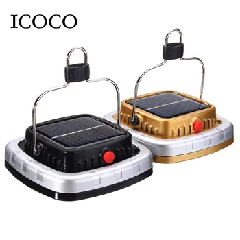 

COB LED Solar Powered Light USB Rechargeable Camping Tent Lamp Portable Outdoor Garden Night Light for Hiking Travel hot selling