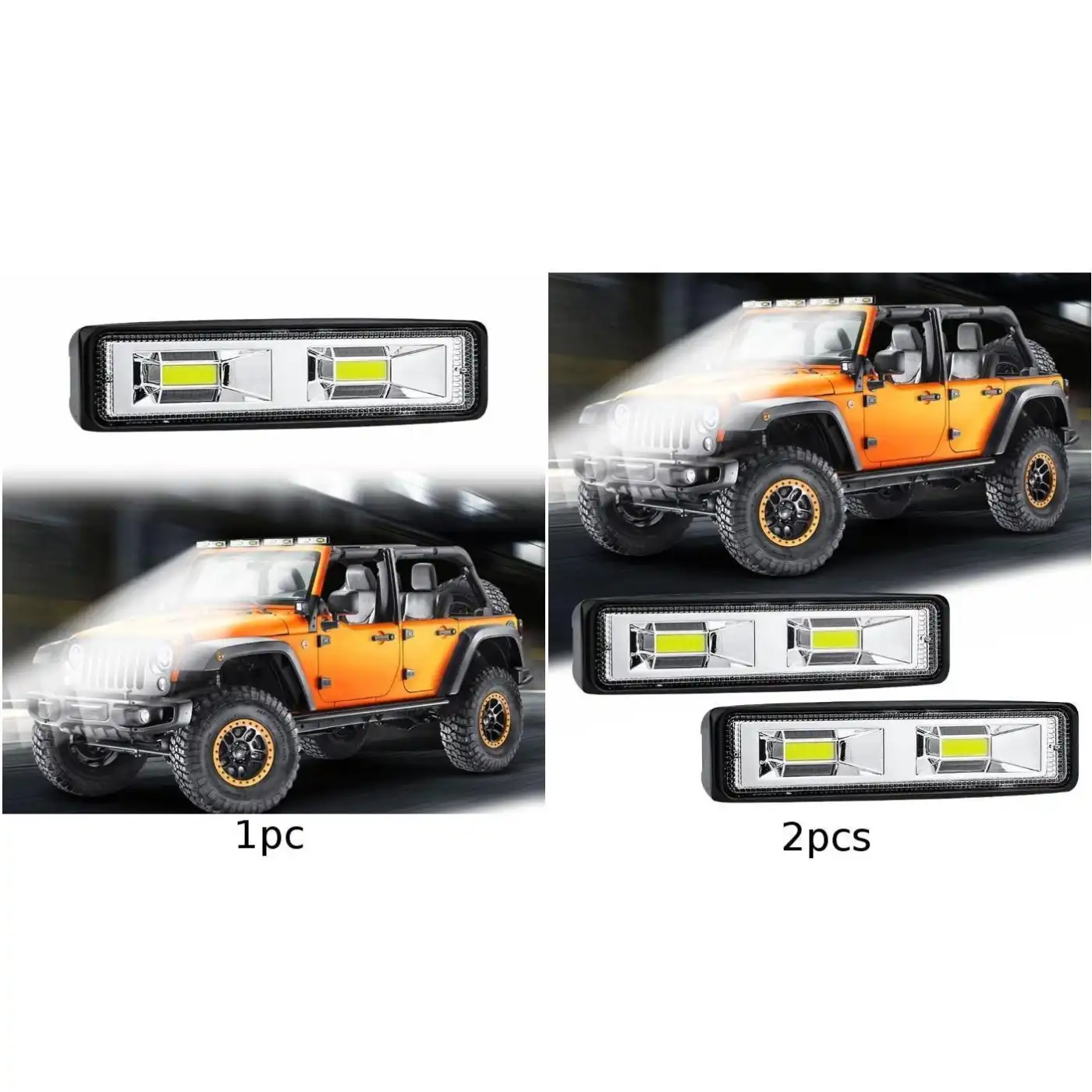 Car SUV 2-LED Work Driving Fog Light 12V 24V Daytime Running Spotlight Off-Road.