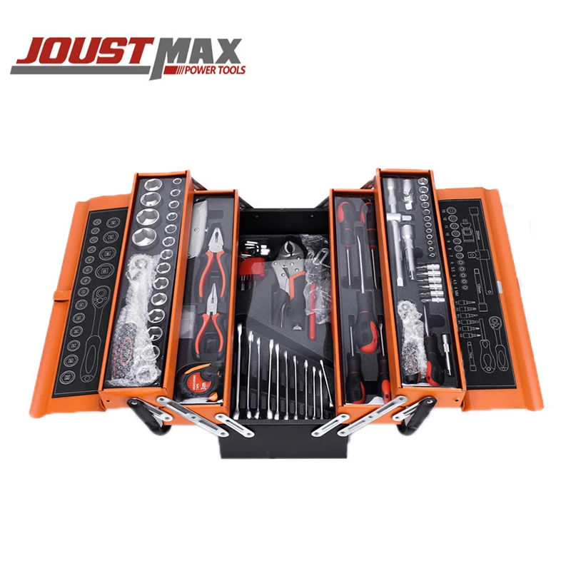 

85PCS Multifunctional Auto Repair Tools High Carbon Steel Sleeve CR-V Ratchet Wrench Household Vehicle Folding Manual Toolbox