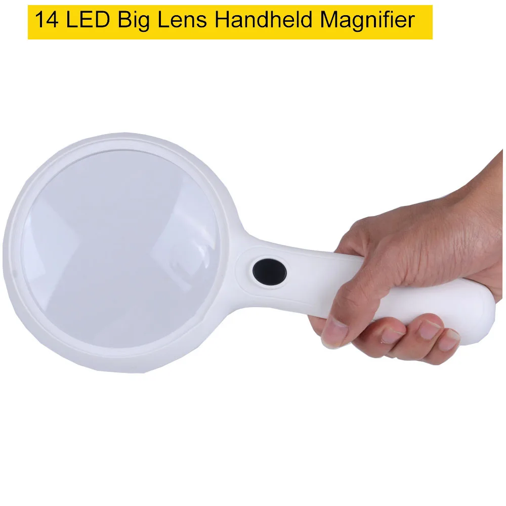 Rechargeable hand-held/Standing Magnifying Glass with Light for Reading  Inspection Jewelry, Exploration - AliExpress