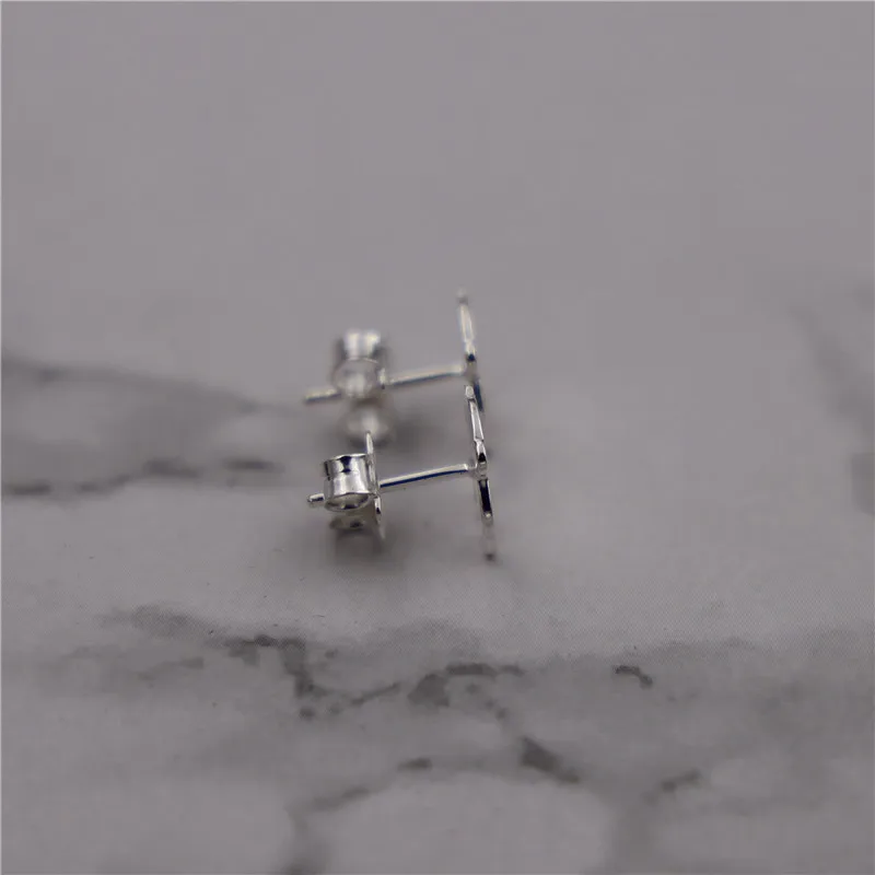 911142070 10mm Настоящее 925 пробы серебряные серьги-гвоздики для женщин pendientes mujer moda pendientes хорошее ювелирное изделие - Окраска металла: 911142070 10mm