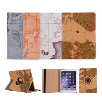 

Rotary 360 Degree Rotating World Map Print Flip Stand Leather Cover Funda Case For Apple iPad 9.7 10.5 12.9 mini Tablet