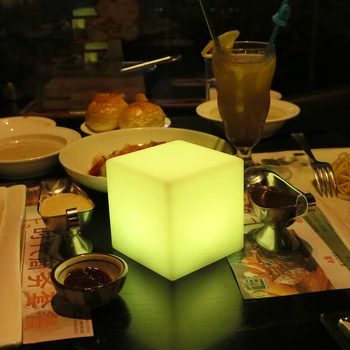 

LED Night Lights Color Changing Mood Cubes Rechargeable Glow Lamp Home Decor Romantic Lighting 7 Colors With Remote Control