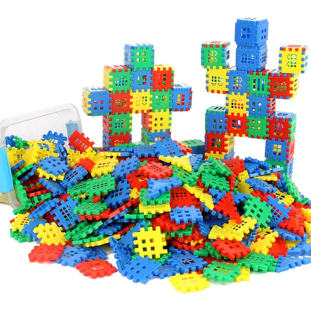 Large Size Plastic 3D Interconnecting Building Blocks Toys For Children Learning Colorful DIY Block Boys Toy Brain Game Gift 6