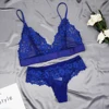 Full Lace Lingerie Set Sexy Women's Underwear Transparent Short Skin Care Kits Push Up Bra Brief Sets Erotic Intimate 2