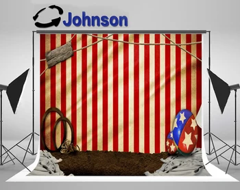 

Discount Red Stripes Pattern Baby Circus Eggs Wheel backdrop Computer print party backgrounds