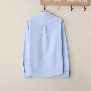 

Women Workwear Long Sleeve Little Embroidery Shirt Blouses Work Tops Spring Summer