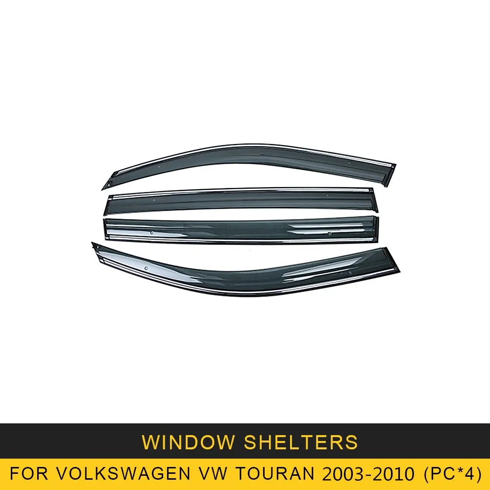 Для VOLKSWAGEN VW Touran 2003-2010 Автомобильная оконная Защита от солнца, дождя, козырек, защитная крышка, накладка, рамка, наклейка, аксессуары
