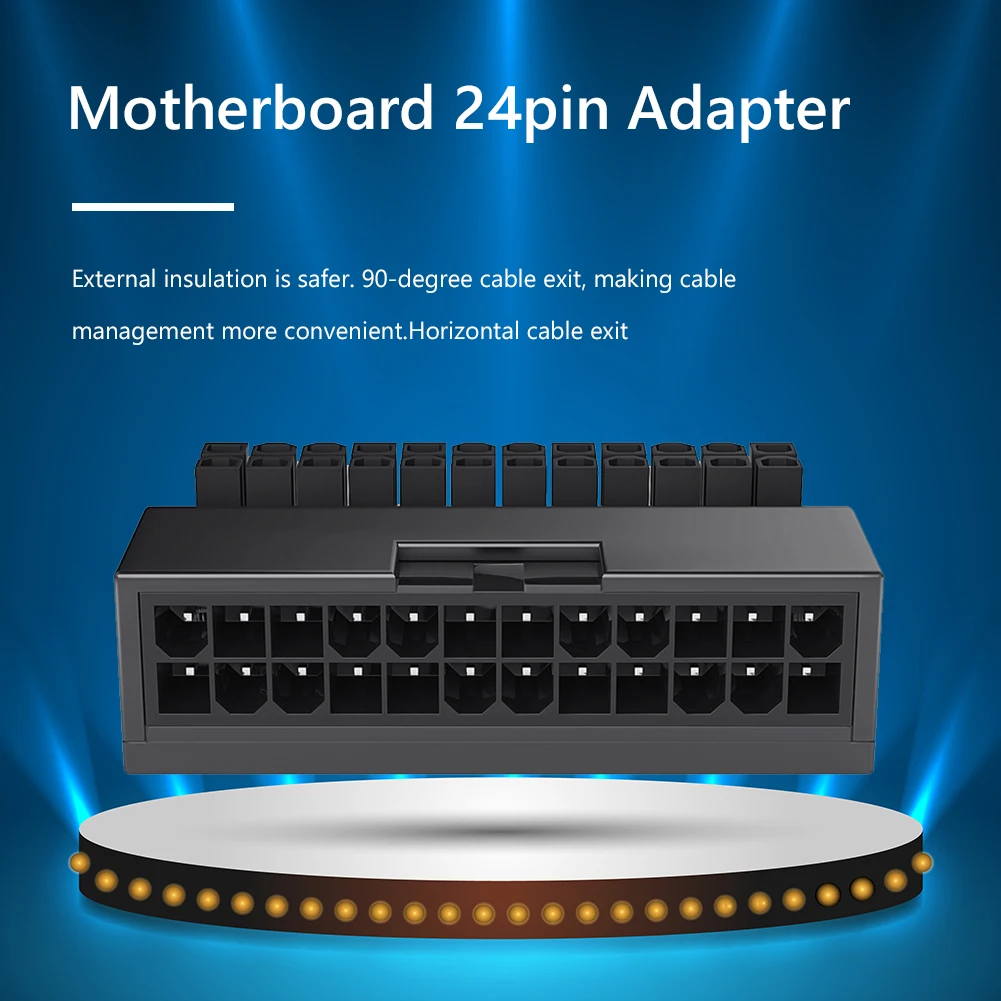 24pin to 90 Degree Right Angle Motherboard Adapter for Efficient Cable Management Description Image.This Product Can Be Found With The Tag Names Computer Cables Connecting, Computer Peripherals, Motherboard 24pin adapter, PC Hardware Cables Adapters