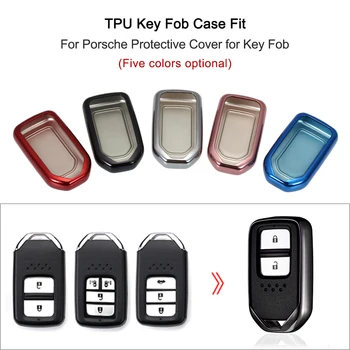 

Hot TPU Key Fob Case Fit For Honda Protective Cover for Key Fob,Silver