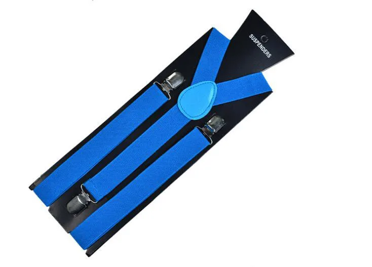 Dark blue 20 шт./лот эластичные кожаные подтяжки для мужчин 3 зажимы подтяжек винтажные мужские s женские подтяжки для брюк Свадебные подтяжки для юбки - Цвет: Dark blue