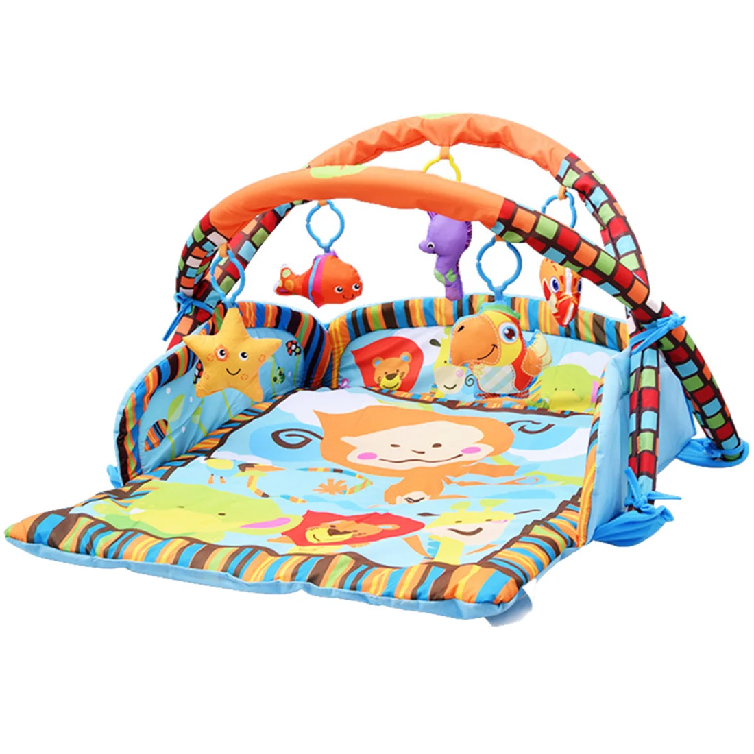

95x85cm Baby Games Gym Rack Baby Crawling Mat Baby Play Mat Carpet With Four-Sided Fence Infant Game Play Rug Kids Activity Mats