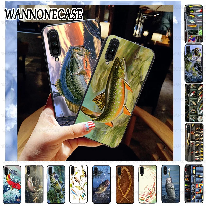 Phone Case For xiaomi miA3 miA2 MI8 mi8SE mi9SE 9lite mi9T mi9tpro miA1 fish jump out of water Wood Fishing Tackle Box | Мобильные