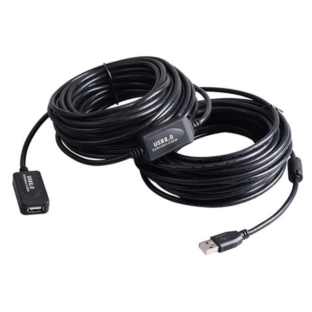3M 5M 10M 15M 20M 25M 30M USB 2.0 연장 케이블 남성-여성 활성 리피터 무선 네트워크 카드 확장기 USB 어댑터 코드