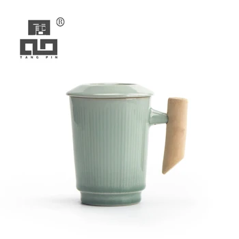 

TANGPIN ceramic tea mugs travel mug with lid ceramic coffee teacup 260ml