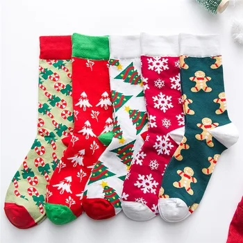

Warm Women Socks Snowflakes 3D Socks Autumn Winter Style Christmas Winter Socks For Woman Female Happy Sock Calcetines Meias