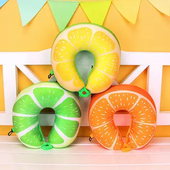 

Memory Foam Large U Shape Travel Neck Support Pillow Car Sleep Soft Head Rest Fruit Airplane Seat Cushion Best Gift Multi Color