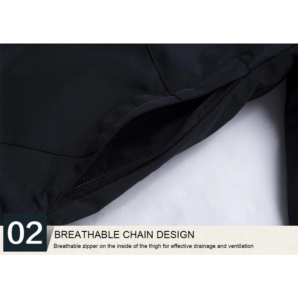 Durable Windproof Outdoor Sport Ski 3 Color Polyester Anti Fog Riding Strapless Pants Ski Pants Disassemble Freely Cotton