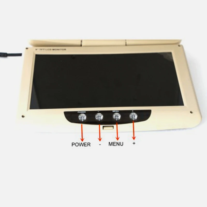 

Ultra-thin Car Display 9 Inch Ceiling Roof Mount Rear View Display LCD Monitor Adjustable folding structure