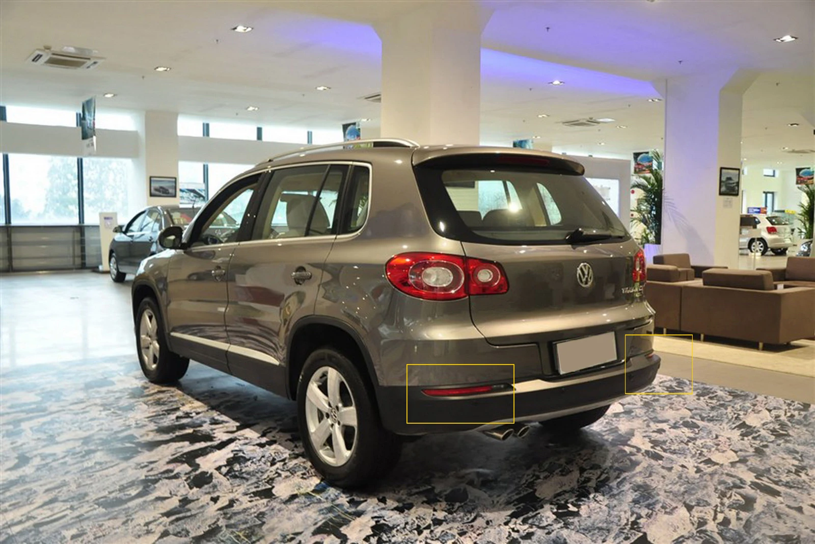 1 пара для VW Tiguan 5N задний бампер отражатель в сборе красная крышка объектива левая и правая