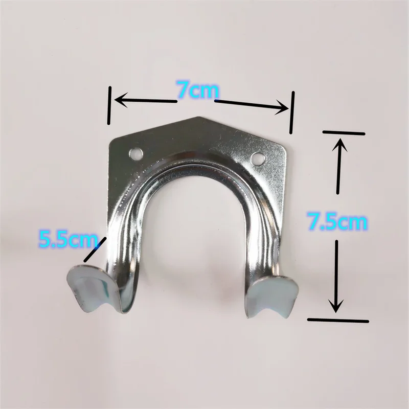 Silver Metal Tool Storage Wall Hook Double Hanger Holder Hanging Hooks Garden Kitchen Garage Housekeeper Clothes Rack 5/10 Pcs metal hook,multi purpose hooks,kitchen hooks,wall mount hooks,wall organizer hook
