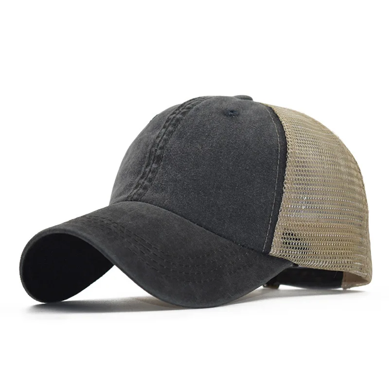 

Retro Washed Cotton Solid Color Light Plate Net Cap Baseball Cap Men and Women Korean Fashion Spring and Summer