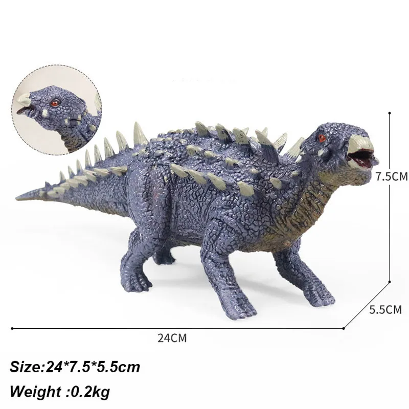 24 см Большой размер Reallife Dinosuar твердая модель игрушки Юрского периода фигура Polacanthus Обучение Образование биология игрушка подарок для детей