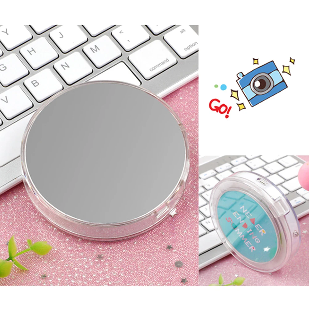 Зеркало для макияжа светодиодный мини-косметическое зеркало портативное микро USB кабель для подключения к зарядке косметическое зеркало светодиодный светильник