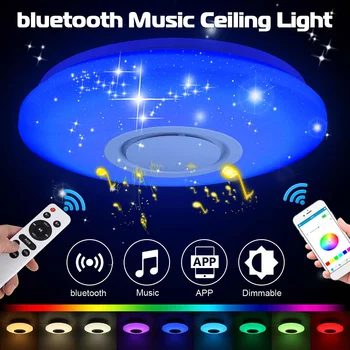 

Modern LED Ceiling Lights with Dimmable RGB bluetooth Music for Livingroom 36/72W APP Control Remote Control Lamp AC180-265V