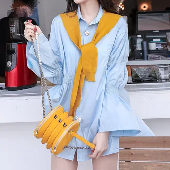 

New HIgh Quality Women Blouses Long Sleeve Korean Cute Ladies Shirt Turn Down Collar Autumn Shirts