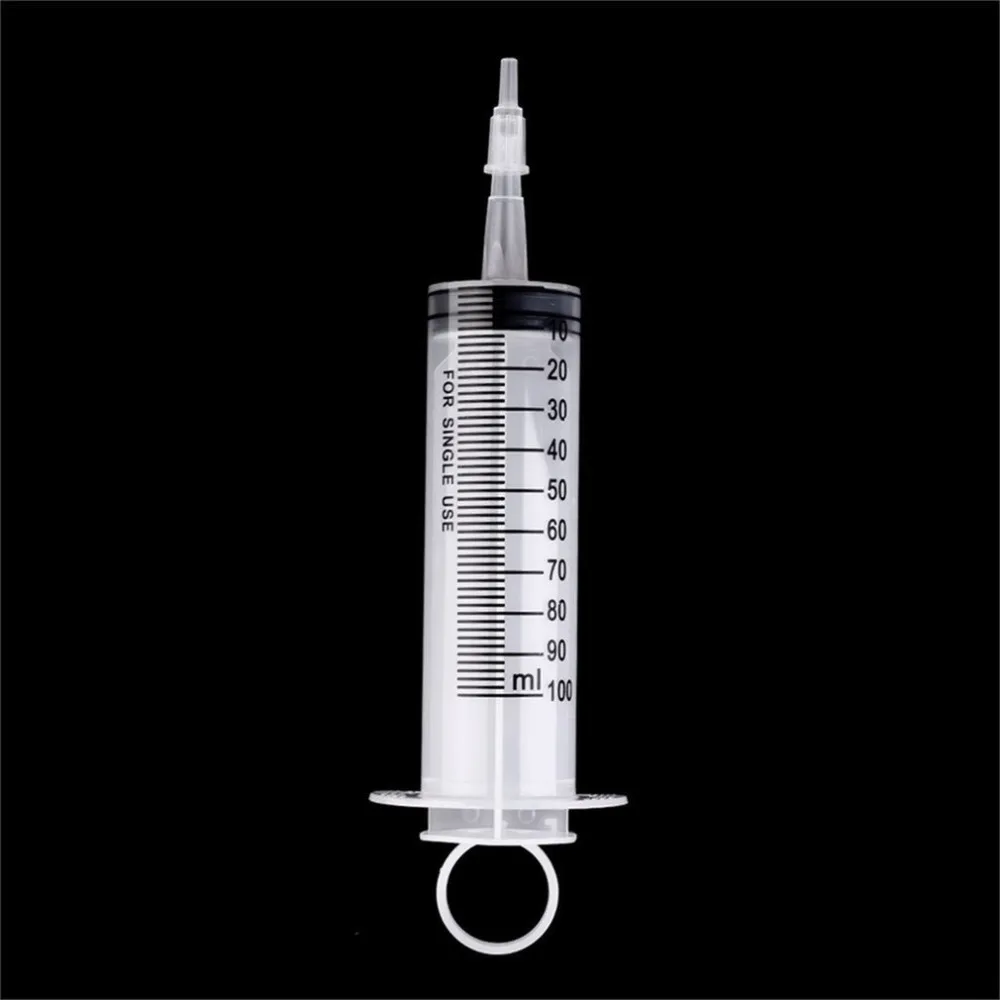100ML Large Plastic Hydroponics Nutrient Sterile Disposable Measuring Syring Body Fat Monitors Plastic Clear Injector