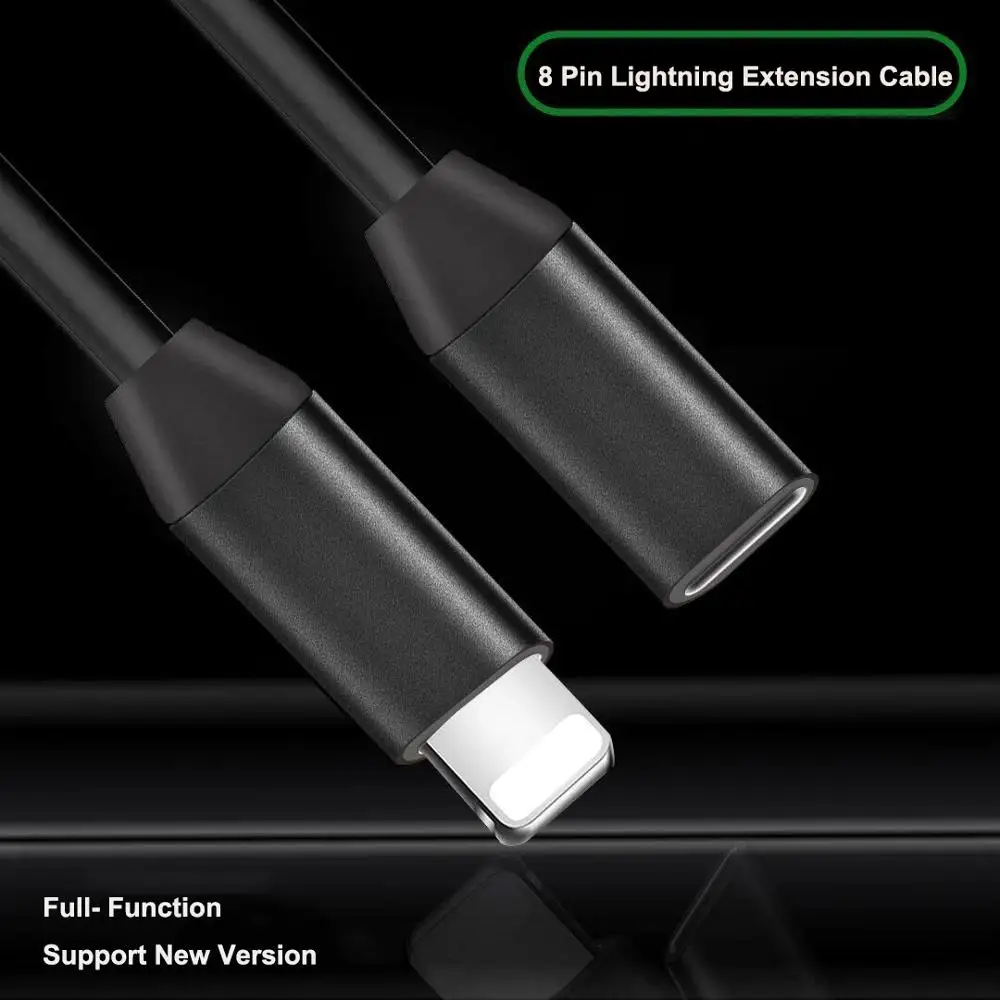 Lightning Extention female to male cable for iPhone 8 X 11 iPad Video Audio Data Extension Cord 8pin Female Connector otg Cable Lightning Extention female to male cable for iPhone 8 X 11 iPad Video Audio Data Extension Cord 8pin Female Connector otg Cable