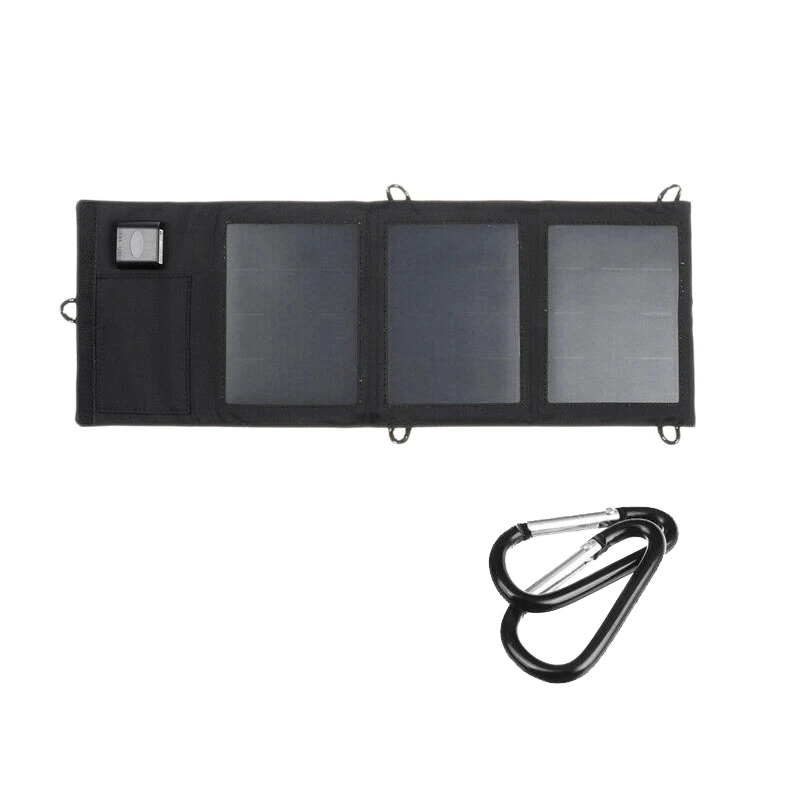 

20W Dual Usb Solar Panel Foldable Power Bank Panel Camping Hiking Phone Charger