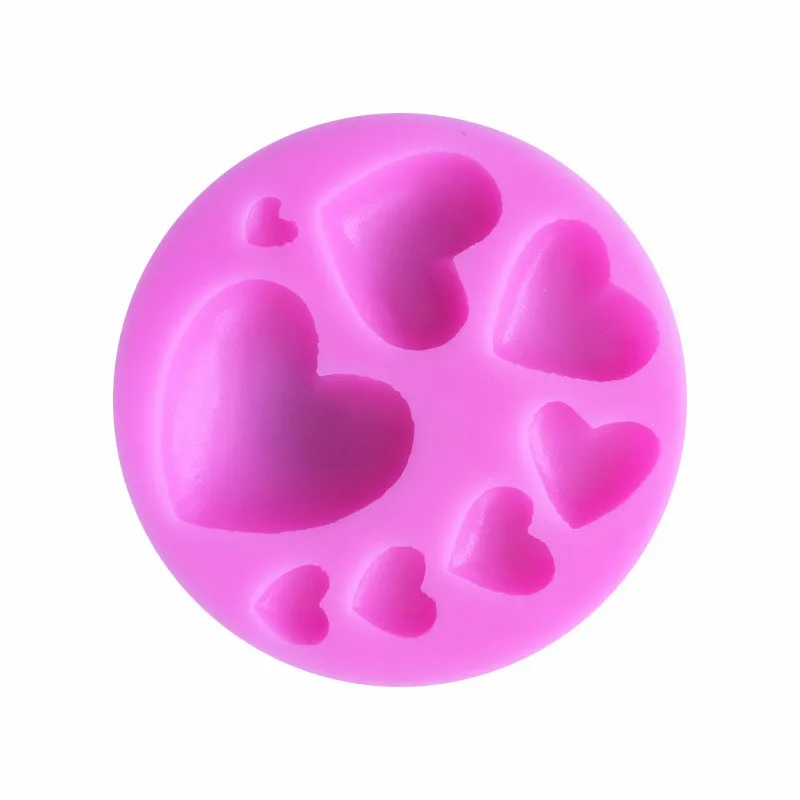 Size 8 Even Heart Fondant Cake Decoration Silicone Mould DIY Chocolate Clay Epoxy Baking Tool