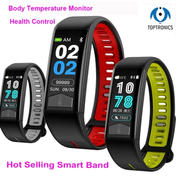 

Body Temperature Smart Band Watch Heart Rate Activity Bluetooth Music Weather Health Smartwatch Thermometer Fitness Bracelet