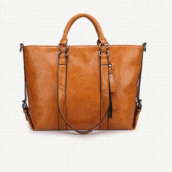 

Leather Handbag Women Bags Ladies Vintage Briefcase Messenger Shoulder Bag Women Designer Handbags High Quality Office Tote Bag