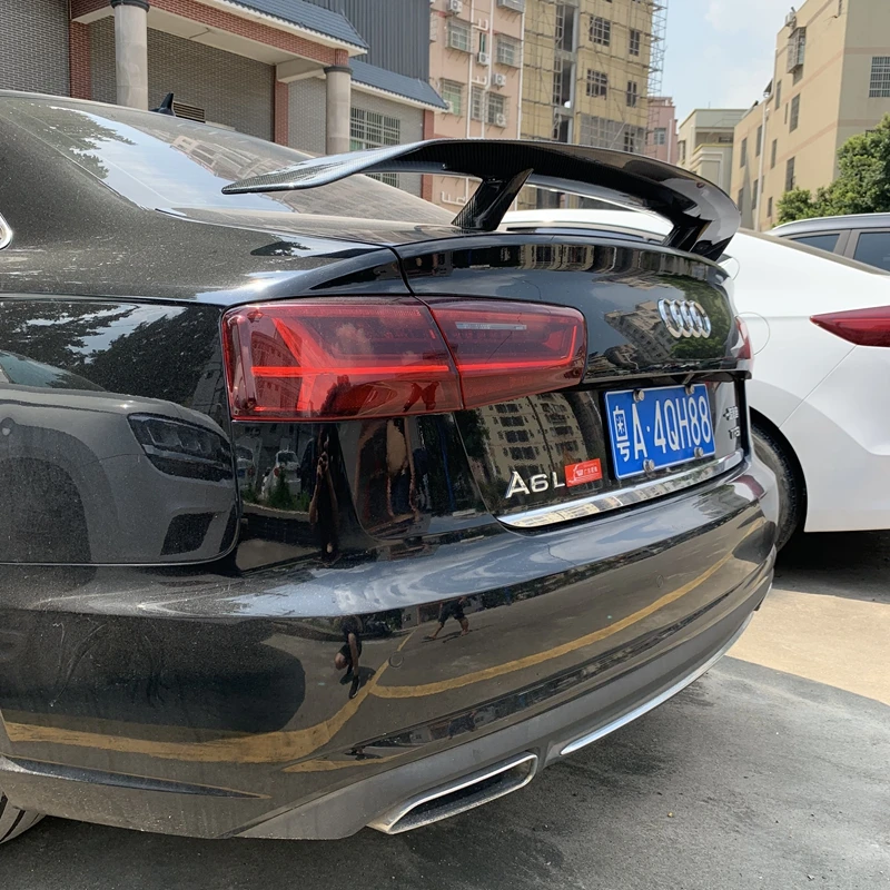 Углеродное волокно/FRP материал GT Спойлер 1 шт. для Audi A6 S6 спойлер