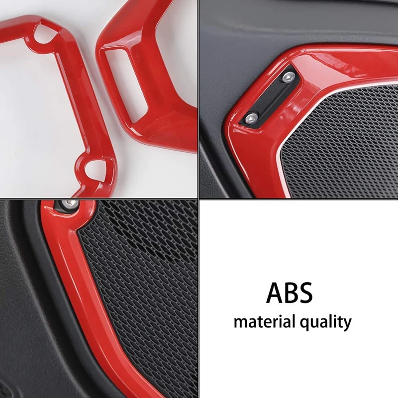 Красный для Jeep Wrangler JL Топ динамик аудио звук отделка