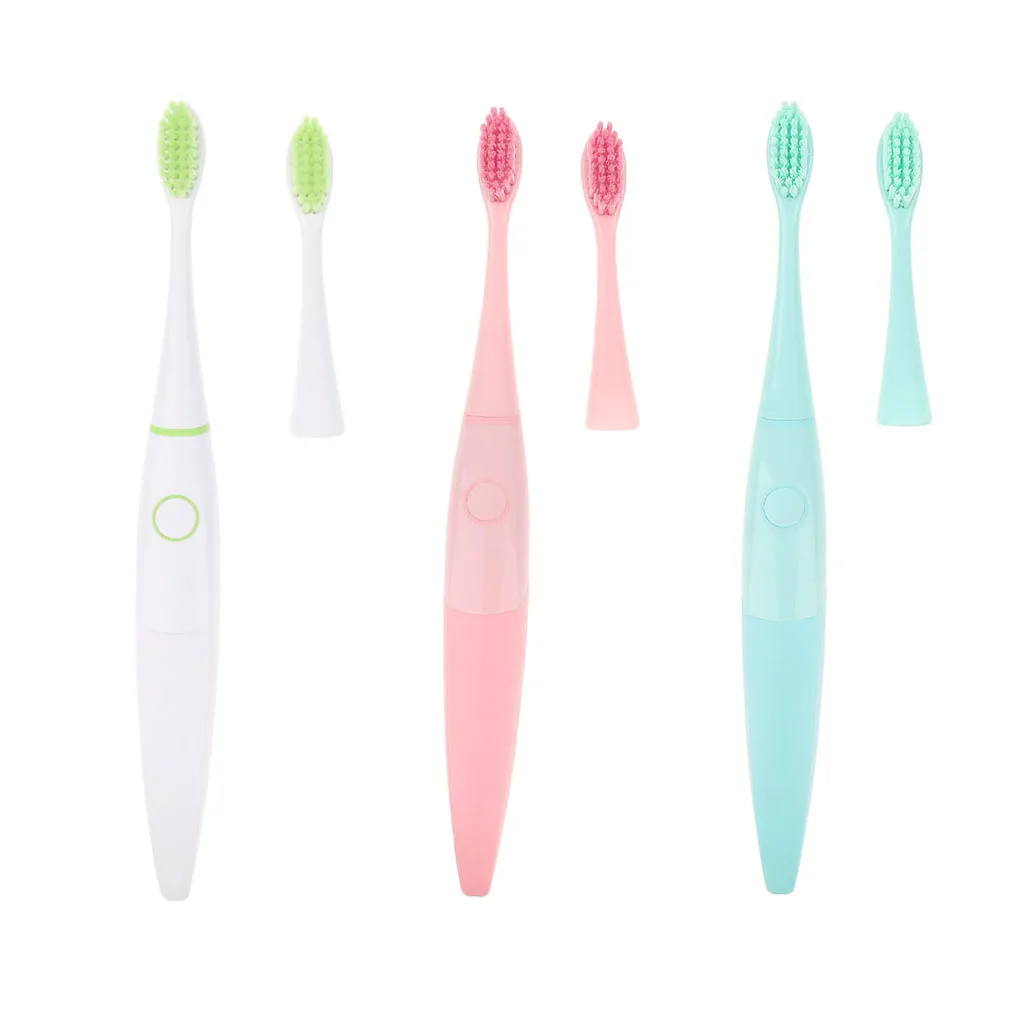 Electric Toothbrush Tooth Brush Automatic Tooth Brush with Replacement Heads Waterproof Pink