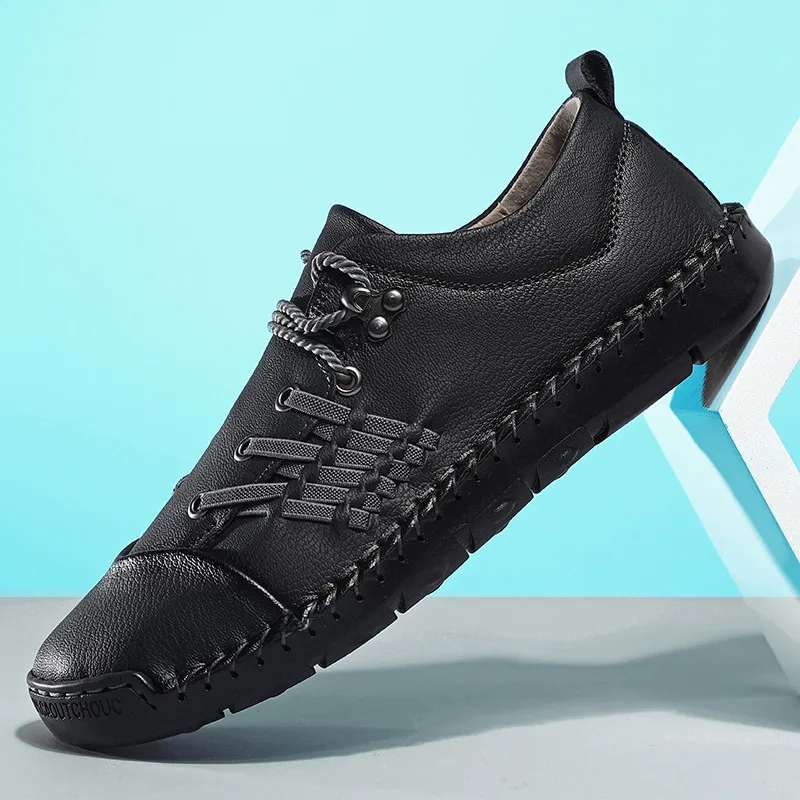 Модная брендовая мужская обувь Мужская из натуральной кожи Повседневная ручной