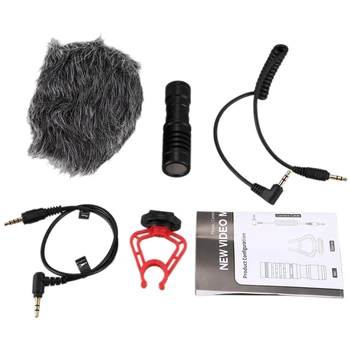 

Microphone Metal Video Mic 3.5mm Plug with Shock Mount for Canon Nikon Sony DSLR Camera and Smartphone