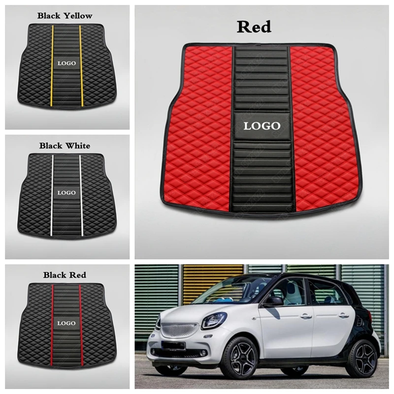 Пользовательские автомобильные коврики для багажника Smart Fortwo Forfour роскошные